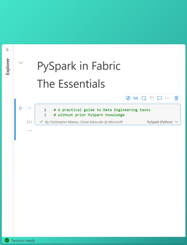Cover of PySpark in Fabric – The Essentials